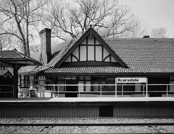 Scarsdale's railroad station on East Parkway